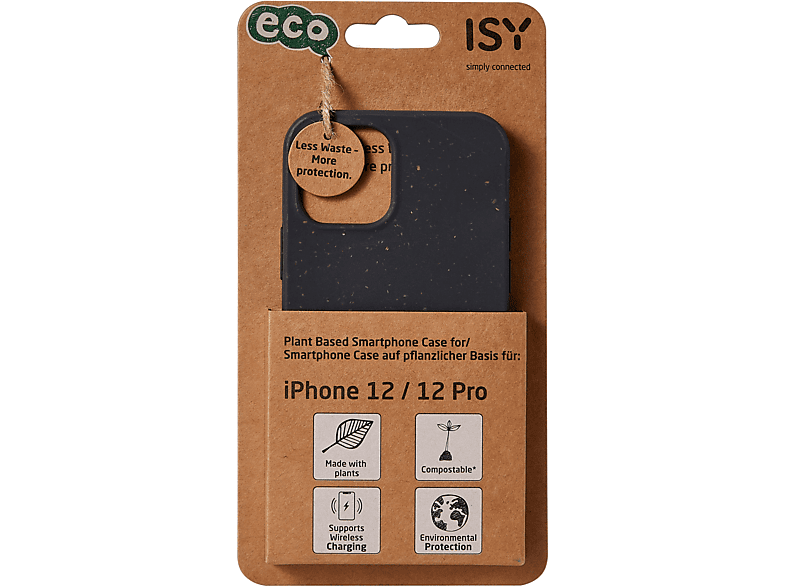 ISY ISC-6013, BioCase, Backcover, Apple, iPhone 12 / Pro, Schwarz von ISY