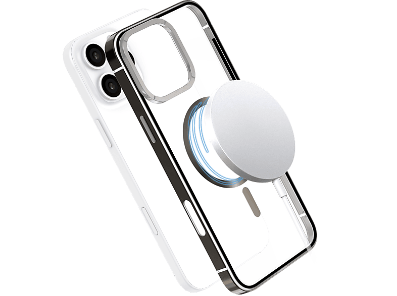 ISY ISC-7002 MagISY, Backcover, Apple, iPhone 16 Pro Max, Transparent, Metallic von ISY