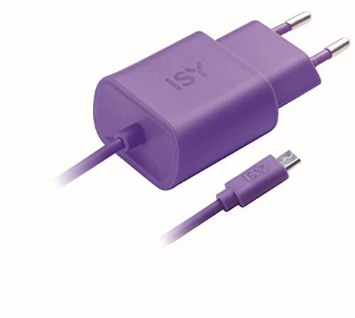 ISY IWC 3000 Innen violett Ladegerät von Mobiltelefonen – Ladegeräte von Mobiltelefonen (Innen, Kopfhörer, MP3, MP4, Handy, Smartphone, Tablet, Telefon, Sektor, Smartphone, Violett, 1,2 m) von ISY