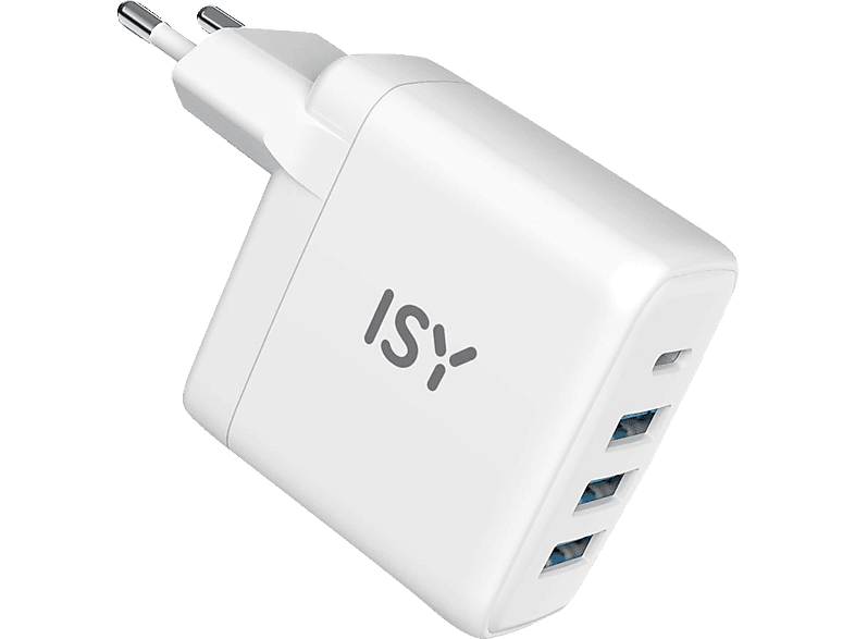 ISY IWC-4045 USB-C Power Delivery, Schnellladegerät Universal 45 Watt, Weiß von ISY