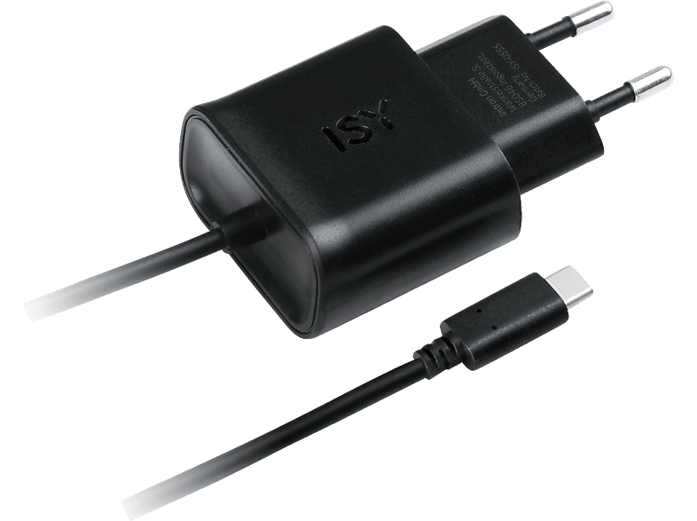 ISY IWC-7000 USB Typ-C Reiseladegerät Universal, 5 Volt 3 A / 15 Watt, Schwarz von ISY