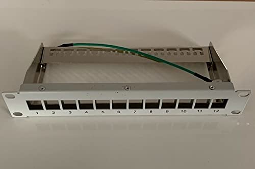 IT-Budget 10" Modulares Patchpanel für Keystone Jacks - 12 Port - geschirmt - 1 HE - unbestückt - grau von IT-BUDGET GmbH