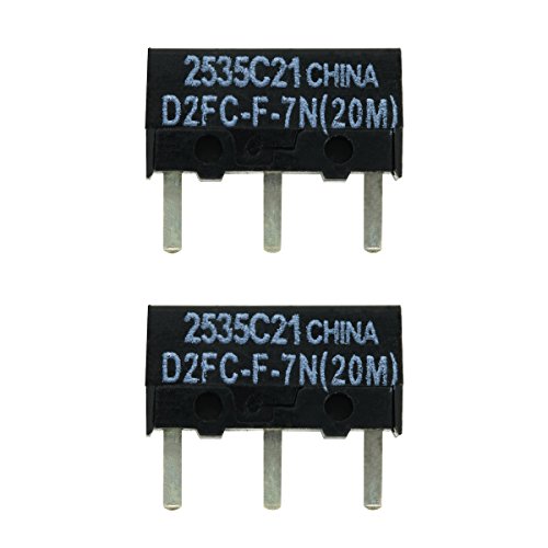 2X D2FC-F-7N(20M) Mikroschalter Reparatur-Satz/Repair-Kit passend für Mäuse von Logitech, Razer, Roccat, SteelSeries und Weitere von IT-Services Irro