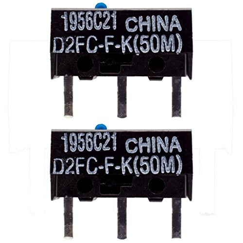 2X D2FC-F-K(50M) Mikroschalter Reparatur-Satz/Repair-Kit passend für Mäuse von Logitech, Razer, Roccat, SteelSeries und Weitere von IT-Services Irro