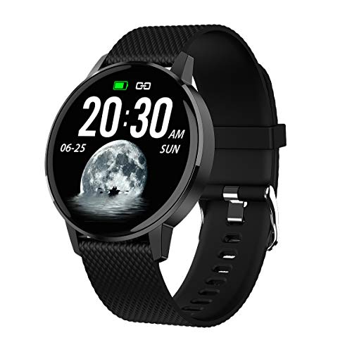 ITAL Smartwatch G3 / Smartwatch mit Farb-Touchscreen, 3,8 cm (1,3 Zoll) / Sportarmband für Handgelenk, Schrittzähler, Kalorien, Entfernung, Schlaf, Pulsmesser (schwarz) von ITAL