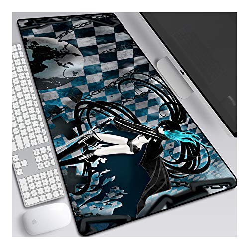 ITBT Mauspad Black Rock Shooter 800x300mm Anime Mauspad, Keyboard mousepads, erweiterte XXL große professionelle Gaming-Mausmatte mit 3mm Dicker Gummibasis, für Computer PC, A. von ITBT