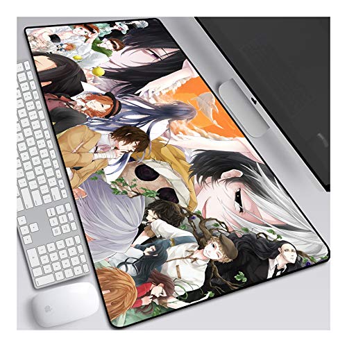 ITBT Mauspad Bungo Streunende Hunde Anime Extended XXL Mousepad, Speed ​​Gaming Mausmatte, 800x300mm großes Anime Mousepad mit Rutschfester Gummibasis, 3mm genähte Kanten, für Computer-PC, D. von ITBT