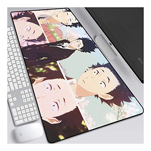 ITBT Mauspad Die Form der Stimme Gaming Mauspad, 900 x 400 mm, 3mm Vernähte Kanten, rutschfest Anime Mousepad, mit Einer speziellen Oberfläche verbessert Geschwindigkeit und Präzision, F von ITBT