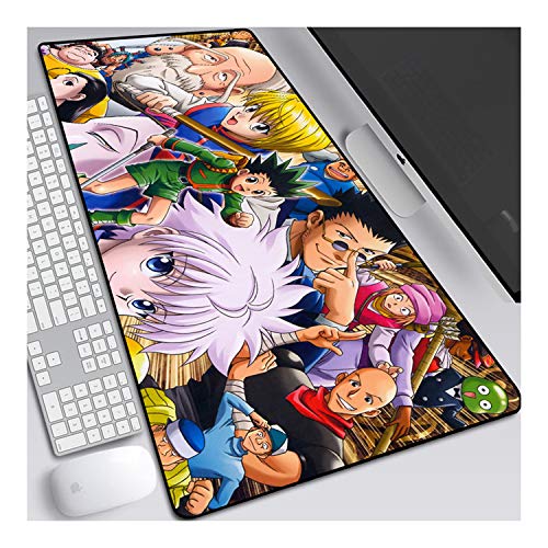 ITBT Mauspad Hunter Anime Mauspad Gemütlich Mousepad 900x400mm Mikrofaser Verbessert Geschwindigkeit und Präzision, rutschfest Gummierte Unterseite Waschbar Verschleißfest,Für Desktop PC, G von ITBT