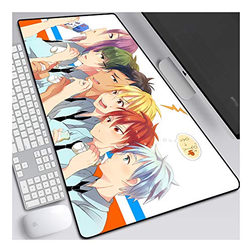 ITBT Mauspad Kurokos Basketball Speed ​​Gaming Mauspad, XXL Anime Mausmatte, 800x300mm, extra großes Mauspad mit Rutschfester Gummibasis, 3mm genähte Kanten, für Computer-PC, C. von ITBT