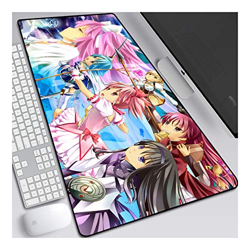 ITBT Mauspad Magisches Mädchen Gaming Mauspad, 900 x 400 mm, 3mm Vernähte Kanten, rutschfest Anime Mousepad, mit Einer speziellen Oberfläche verbessert Geschwindigkeit und Präzision, C von ITBT