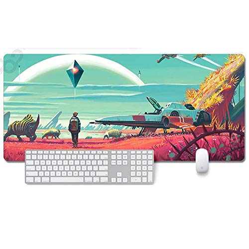 ITBT Mauspad No Man's Sky Anime Mauspad Gemütlich Mousepad 900x400mm Mikrofaser Verbessert Geschwindigkeit und Präzision, rutschfest Gummierte Unterseite Waschbar Verschleißfest,Für Desktop PC, E ITBT Mauspad No Man's Sky Anime Mauspad Gemütlich Mousepad 900x400mm Mikrofaser Verbessert Geschwindigkeit und Präzision, rutschfest Gummierte Unterseite Waschbar Verschleißfest,Für Desktop PC, E von ITBT