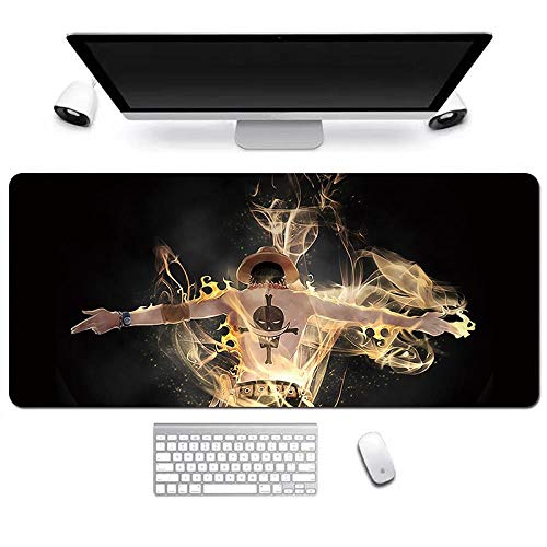 ITBT Mauspad One Piece XXL Gaming Mauspad, 900x400mm Anime Mousepad, Höchstmaß an Präzision, extra stark vernähter Rand, gummierte Unterseite, Desktop Computer, C von ITBT