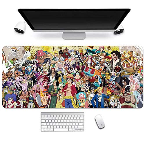 ITBT Mauspad One Piece XXL Gaming Mauspad, 900x400mm Anime Mousepad, Höchstmaß an Präzision, extra stark vernähter Rand, gummierte Unterseite, Desktop Computer, E von ITBT