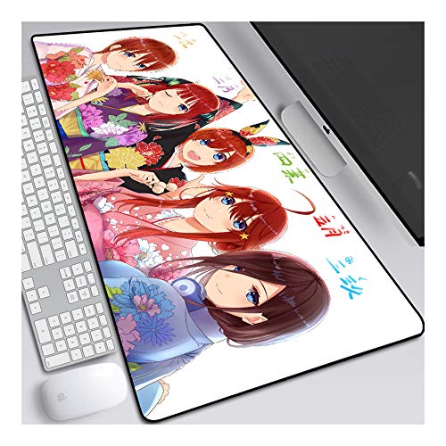 ITBT Mauspad Quintile Braut Flower Anime Extended XXL Mousepad, Speed ​​Gaming Mausmatte, 800x300mm großes Anime Mousepad mit Rutschfester Gummibasis, 3mm genähte Kanten, für Computer-PC, C. von ITBT