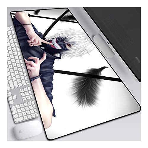 ITBT Mauspad Tokyo Ghoul Speed ​​Gaming Mauspad, XXL Anime Mausmatte, 800x300mm, extra großes Mauspad mit Rutschfester Gummibasis, 3mm genähte Kanten, für Computer-PC, G. von ITBT