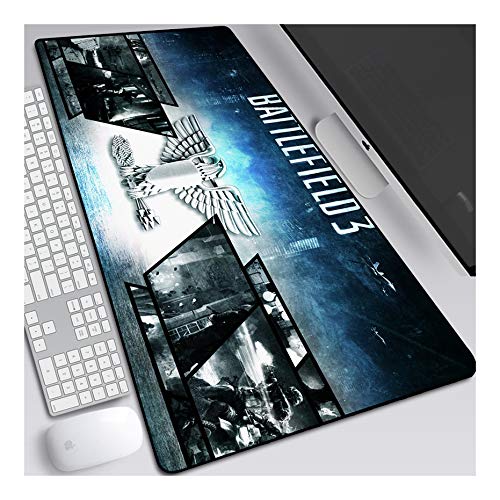 ITBT Mouse Pad Battlefield Anime Mauspad Gemütlich Mousepad 700x300mm Mikrofaser Verbessert Geschwindigkeit und Präzision, rutschfest Gummierte Unterseite Waschbar Verschleißfest,Für Desktop PC,C von ITBT