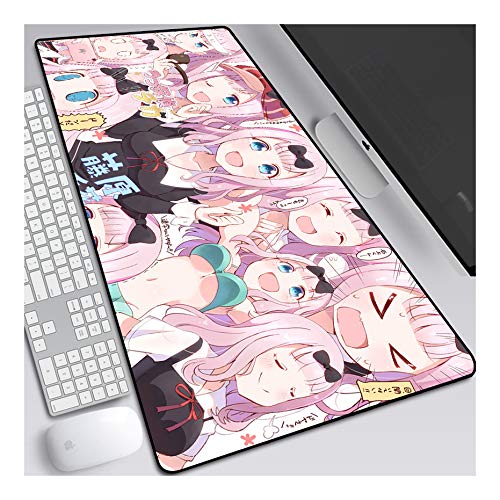 ITBT Mouse Pad Confession Girl Anime Mauspad Gemütlich Mousepad 700x300mm Mikrofaser Verbessert Geschwindigkeit und Präzision, rutschfest Gummierte Unterseite Waschbar Verschleißfest,Für Desktop PC,F von ITBT
