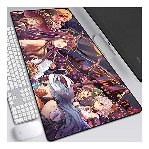 ITBT Mouse Pad Girls Frontline Anime Mauspad Gemütlich Mousepad 700x300mm Mikrofaser Verbessert Geschwindigkeit und Präzision, rutschfest Gummierte Unterseite Waschbar Verschleißfest,Für Desktop PC,E von ITBT