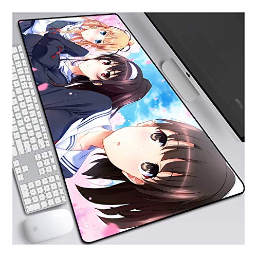 ITBT Mouse Pad Hostess Develop Anime Mauspad Gemütlich Mousepad 700x300mm Mikrofaser Verbessert Geschwindigkeit und Präzision, rutschfest Gummierte Unterseite Waschbar Verschleißfest,Für Desktop PC,D von ITBT