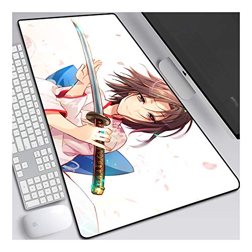 ITBT Mouse Pad Kara no Kyoukai Anime Mauspad Gemütlich Mousepad 700x300mm Mikrofaser Verbessert Geschwindigkeit und Präzision, rutschfest Gummierte Unterseite Waschbar Verschleißfest,Für Desktop PC,E von ITBT