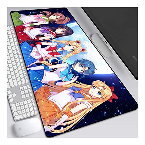 ITBT Mouse Pad Sailor Moon XL Gaming Mauspad, 700x300mm Anime Mousepad, Höchstmaß an Präzision, extra stark vernähter Rand, gummierte Unterseite, Desktop Computer,A von ITBT