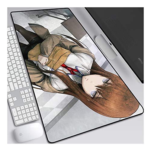 ITBT Mouse Pad Steins Gate Anime Mauspad Gemütlich Mousepad 700x300mm Mikrofaser Verbessert Geschwindigkeit und Präzision, rutschfest Gummierte Unterseite Waschbar Verschleißfest,Für Desktop PC,A von ITBT