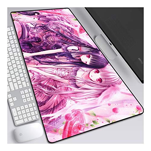 ITBT Mouse Pad White Night Tea Party Anime Mauspad Gemütlich Mousepad 700x300mm Mikrofaser Verbessert Geschwindigkeit und Präzision, rutschfest Gummierte Unterseite Waschbar Verschleißfest,Für PC,G von ITBT