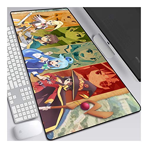 ITBT Mouse Pad Wonderful World Anime Mauspad Gemütlich Mousepad 700x300mm Mikrofaser Verbessert Geschwindigkeit und Präzision, rutschfest Gummierte Unterseite Waschbar Verschleißfest,Für Desktop PC,G von ITBT