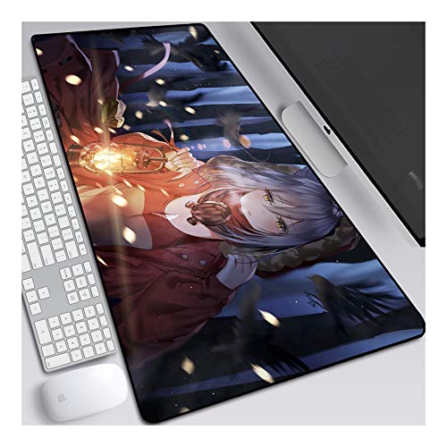 Mauspad Arknights Gaming Mauspad, 900 x 400 mm, 3mm Vernähte Kanten, rutschfest Anime Mousepad, mit Einer speziellen Oberfläche verbessert Geschwindigkeit und Präzision,A von ITBT