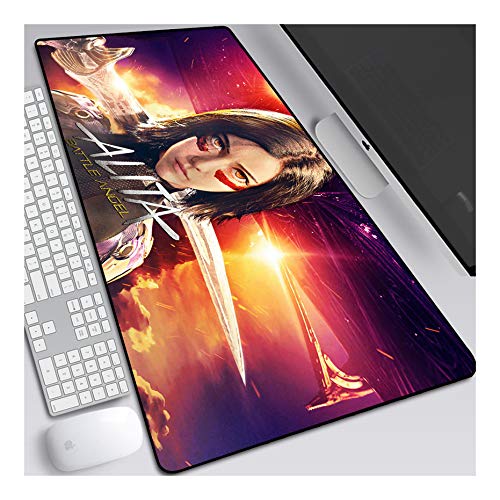 Mauspad Battle Angel Alita XXL Gaming Mauspad, 900x400mm Anime Mousepad, Höchstmaß an Präzision, extra stark vernähter Rand, gummierte Unterseite, Desktop Computer, E von ITBT