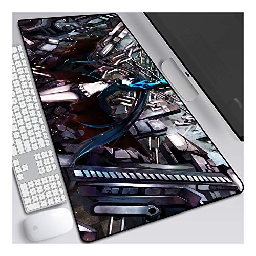 Mauspad Black Rock Shooter XXL Gaming Mauspad, 900x400mm Anime Mousepad, Höchstmaß an Präzision, extra stark vernähter Rand, gummierte Unterseite, Desktop Computer, H von ITBT