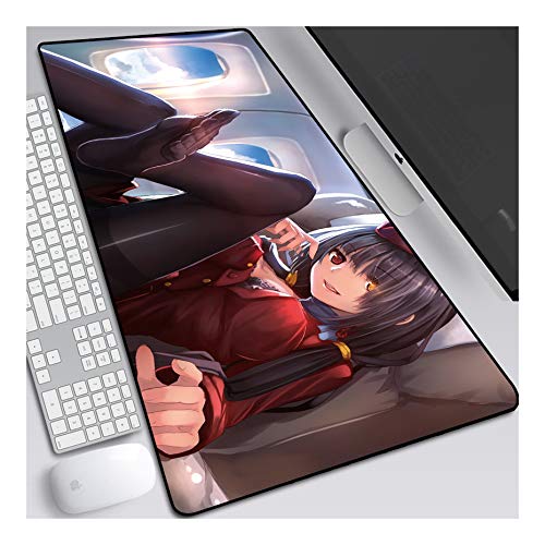 Mauspad Date a live Gaming Mauspad, 900 x 400 mm, 3mm Vernähte Kanten, rutschfest Anime Mousepad, mit Einer speziellen Oberfläche verbessert Geschwindigkeit und Präzision,D von ITBT