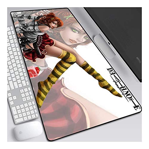 Mauspad Death Note Gaming Mauspad, 900 x 400 mm, 3mm Vernähte Kanten, rutschfest Anime Mousepad, mit Einer speziellen Oberfläche verbessert Geschwindigkeit und Präzision, B von ITBT