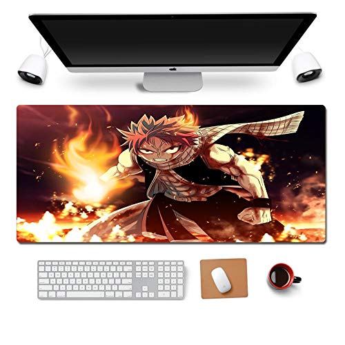 Mauspad Fairy Tail XXL Gaming Mauspad, 900x400mm Anime Mousepad, Höchstmaß an Präzision, extra stark vernähter Rand, gummierte Unterseite, Desktop Computer, L von ITBT