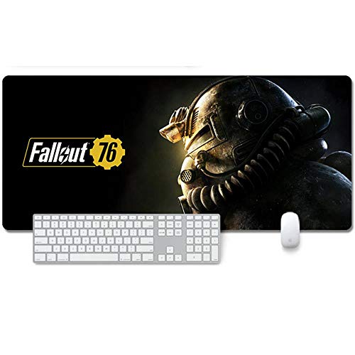 Mauspad Fallout 76 Anime Mauspad Gemütlich Mousepad 900x400mm Mikrofaser Verbessert Geschwindigkeit und Präzision, rutschfest Gummierte Unterseite Waschbar Verschleißfest,Für Desktop PC, B von ITBT