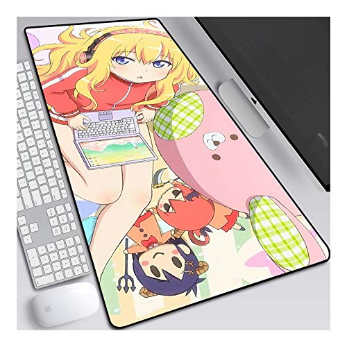 Mauspad Gabriel Dropout Gaming Mauspad, 900 x 400 mm, 3mm Vernähte Kanten, rutschfest Anime Mousepad, mit Einer speziellen Oberfläche verbessert Geschwindigkeit und Präzision, B von ITBT