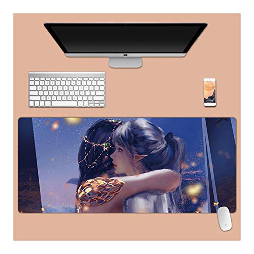 Mauspad Ghost Blade Anime Mauspad Gemütlich Mousepad 900x400mm Mikrofaser Verbessert Geschwindigkeit und Präzision, rutschfest Gummierte Unterseite Waschbar Verschleißfest,Für Desktop PC, U von ITBT