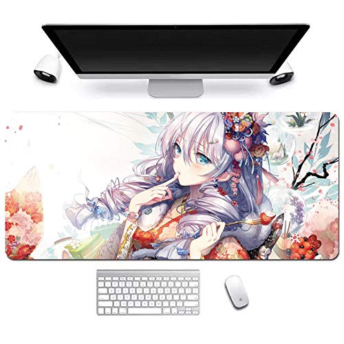 Mauspad Honkai Impact 3rd. Gaming Mauspad, 900 x 400 mm, 3mm Vernähte Kanten, rutschfest Anime Mousepad, mit Einer speziellen Oberfläche verbessert Geschwindigkeit und Präzision,Q von ITBT