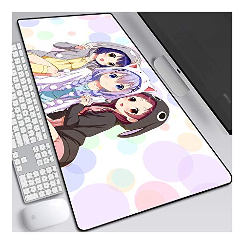 Mauspad Iittle Girl 800x300mm Anime Mauspad, Keyboard mousepads, Extended XXL Large Professional Gaming Mausmatte mit 3mm Dicker Gummibasis, für Computer PC, D. von ITBT