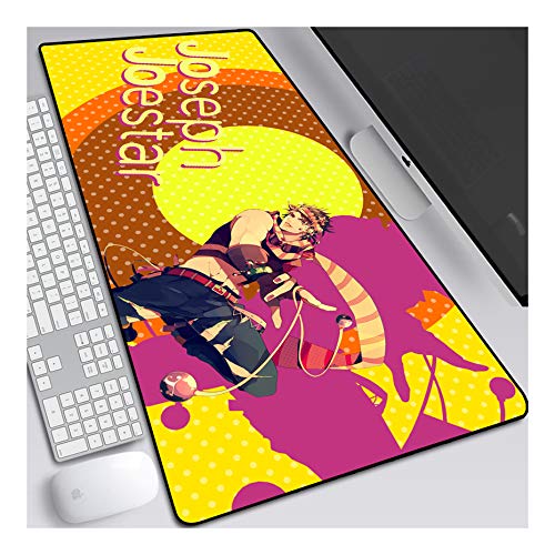 Mauspad Jojo's Bizarre Adventure Anime Mauspad Gemütlich Mousepad 900x400mm Mikrofaser Verbessert Geschwindigkeit und Präzision, Rutschfest Gummierte Unterseite Waschbar Verschleißfest,Für Desktop PC, C von ITBT