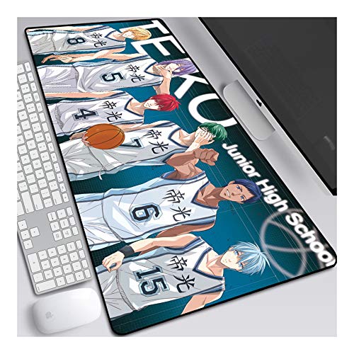 Mauspad Kuroko's Basketball Gaming Mauspad, 900 x 400 mm, 3mm Vernähte Kanten, rutschfest Anime Mousepad, mit Einer speziellen Oberfläche verbessert Geschwindigkeit und Präzision, F von ITBT