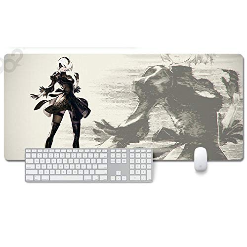 Mauspad Neil Machine Age Anime Mauspad Gemütlich Mousepad 900x400mm Mikrofaser Verbessert Geschwindigkeit und Präzision, rutschfest Gummierte Unterseite Waschbar Verschleißfest,Für Desktop PC, K von ITBT