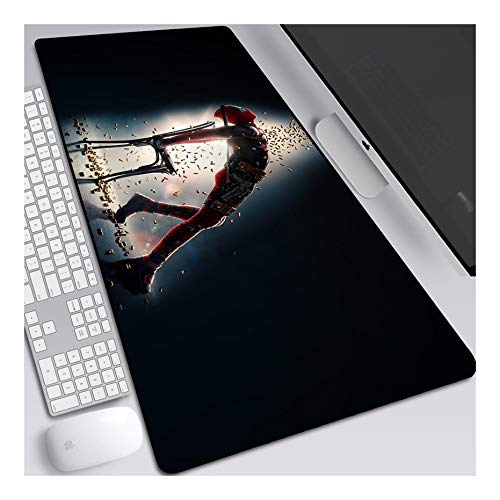 Mauspad New Mutant Deadpool Anime Mauspad Gemütlich Mousepad 900x400mm Mikrofaser Verbessert Geschwindigkeit und Präzision, rutschfest Gummierte Unterseite Waschbar Verschleißfest,Für Desktop PC, F von ITBT