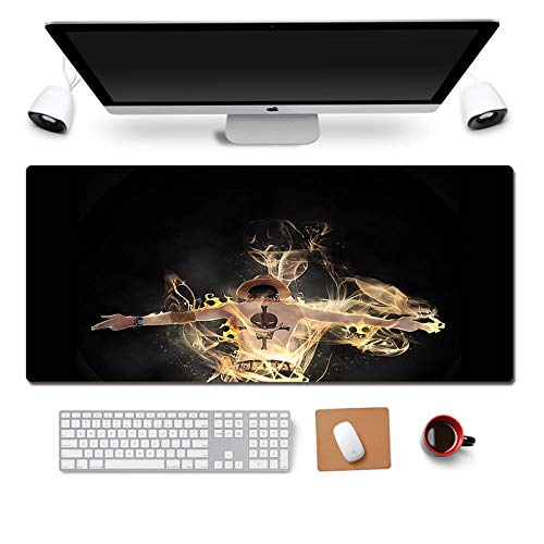 Mauspad One Piece XXL Gaming Mauspad, 900x400mm Anime Mousepad, Höchstmaß an Präzision, extra stark vernähter Rand, gummierte Unterseite, Desktop Computer, G von ITBT