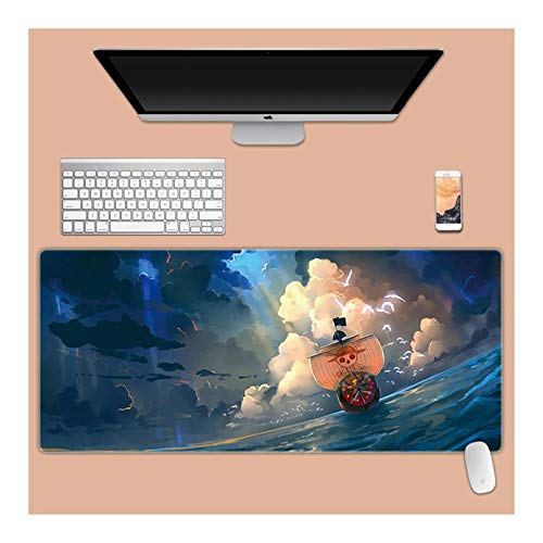 Mauspad One Piece XXL Gaming Mauspad, 900x400mm Anime Mousepad, Höchstmaß an Präzision, extra stark vernähter Rand, gummierte Unterseite, Desktop Computer, H von ITBT