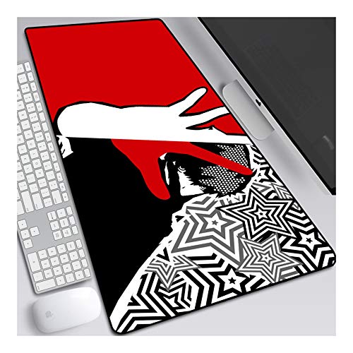 Mauspad Persona Gaming Mauspad, 900 x 400 mm, 3mm Vernähte Kanten, rutschfest Anime Mousepad, mit Einer speziellen Oberfläche verbessert Geschwindigkeit und Präzision, E von ITBT