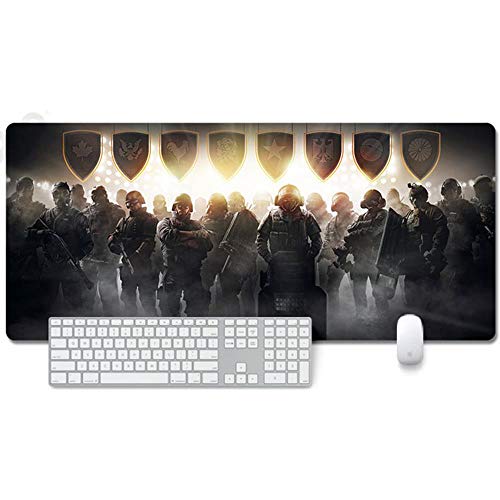 Mauspad Rainbow Siege Anime Mauspad Gemütlich Mousepad 900x400mm Mikrofaser Verbessert Geschwindigkeit und Präzision, rutschfest Gummierte Unterseite Waschbar Verschleißfest,Für Desktop PC, B von ITBT