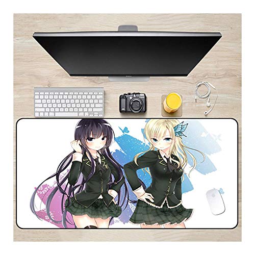 Mauspad Two Dimensions XXL Gaming Mauspad, 900x400mm Anime Mousepad, Höchstmaß an Präzision, extra stark vernähter Rand, gummierte Unterseite, Desktop Computer, E von ITBT