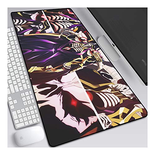 Mauspad Undead Overlord Anime Mauspad Gemütlich Mousepad 900x400mm Mikrofaser Verbessert Geschwindigkeit und Präzision, rutschfest Gummierte Unterseite Waschbar Verschleißfest,Für Desktop PC, D von ITBT